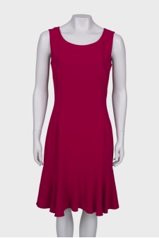 Pink dress with ruffles at the bottom