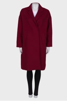 Burgundy coat
