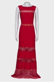 Red maxi dress