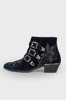 Susanna navy blue ankle boots