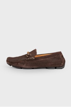Men's square toecap suede loafers