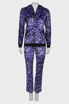 Velor suit with print