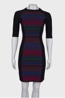 Embroidered fitted dress