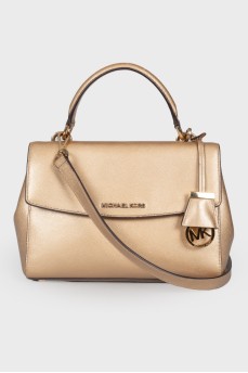 Golden leather bag