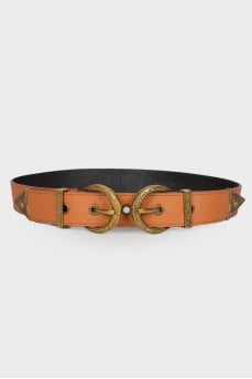 Reversible leather belt