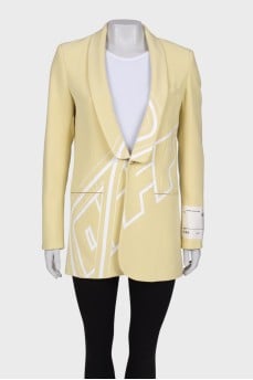 Printed long jacket