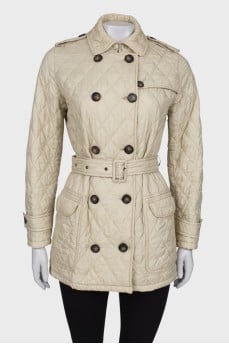 Quilted double-breasted jacket