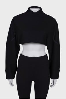 Wool cropped sweatshirt