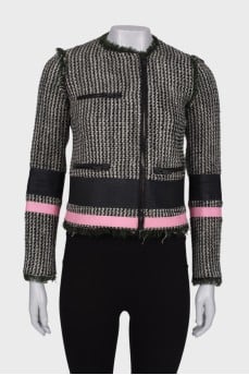 Black and white tweed jacket