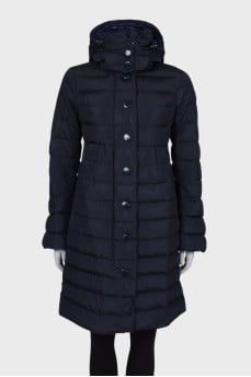 Long quilted down jacket