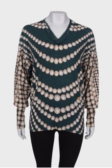 Printed cashmere longsleeve