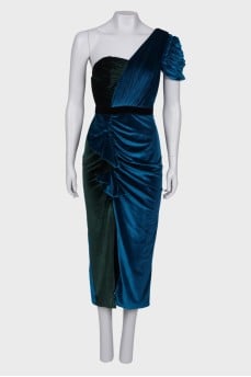 Asymmetric draped dress