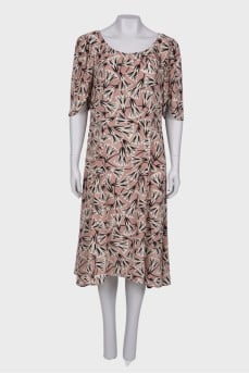 Printed silk dress