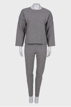 Wool suit with inside-out effect