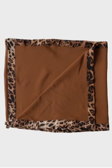 Silk scarf with rhinestones