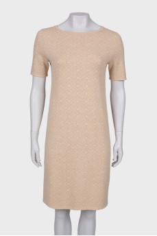 Dress with lurex straight cut