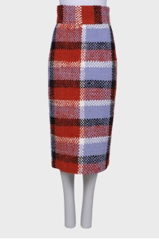 Woven midi skirt