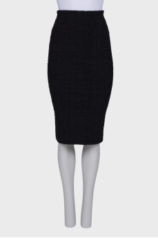 Tweed straight skirt