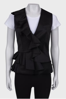 Classic vest with ruffles