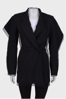 Black mesh blazer