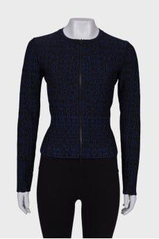 Black jumper with textile pattern