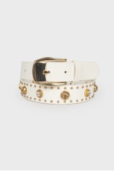 White belt with gold hardware