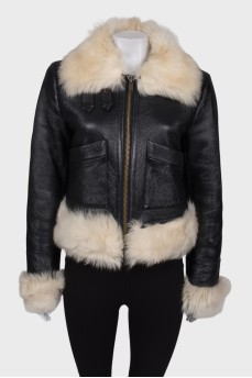Sheepskin coat with natural sheepskin fur