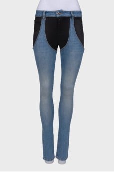 Black and blue jeans combination