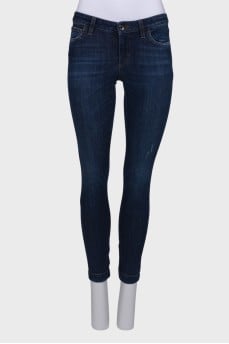 Темно-синие джинсы slim fit