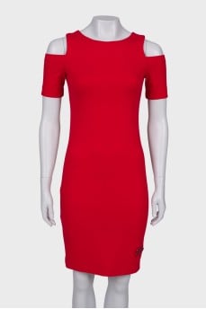 Off shoulder red dress