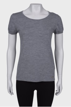 Gray wool T-shirt