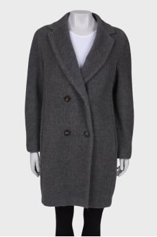 Gray alpaca coat