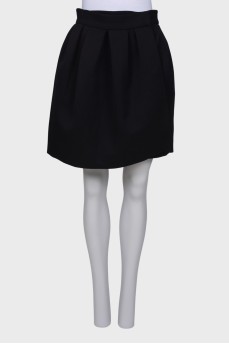 Woolen black wrap skirt