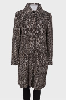 Knitted combination coat