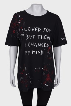 T-shirt with paint print