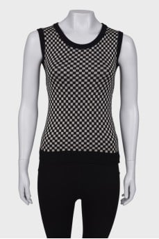 Black and white T-shirt with lurex
