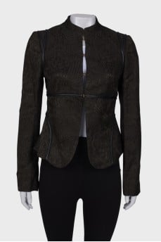 Dark green patterned jacket