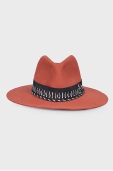 Hat with ribbon
