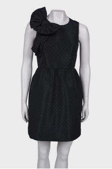 Polka dot dress with bow