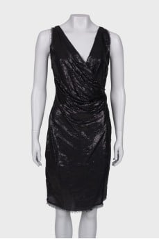 Dress with wrap sequins