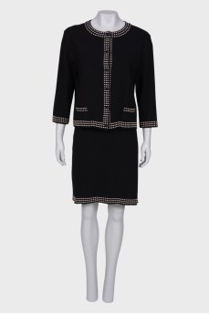 Black viscose suit