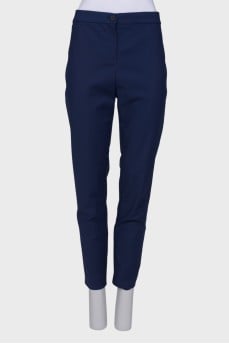 Blue banana trousers with tag