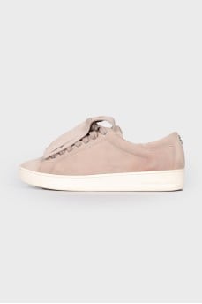 Fringed suede sneakers