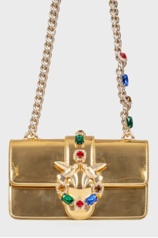 Love bag in gold