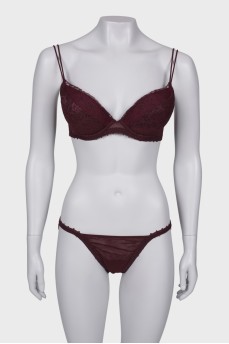 Lace purple lingerie with tag