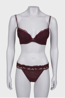 Lace purple underwear, with tag