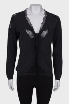 Silk and cashmere cardigan