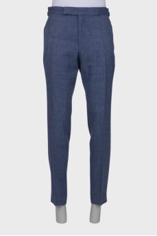 Men's linen and wool trousers