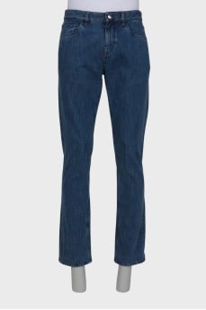 Men's blue straight fit jeans