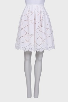 White pleated skirt